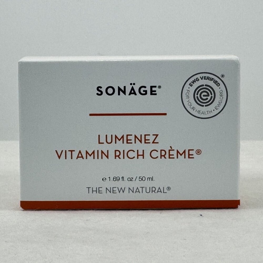 Sonäge Lumenez Vitamin Rich Crème 1.69 Fl Oz Botanical Moisturizer Skincare NEW